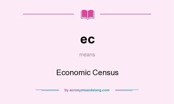 What does ec mean? It stands for Economic Census