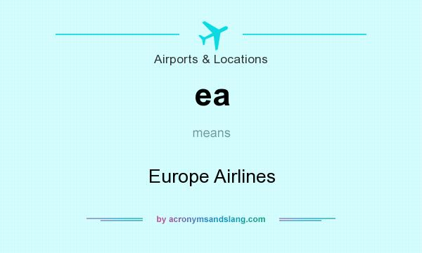 What does ea mean? It stands for Europe Airlines