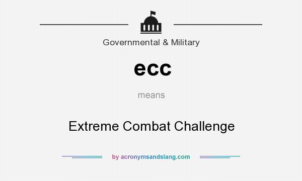 What does ecc mean? It stands for Extreme Combat Challenge