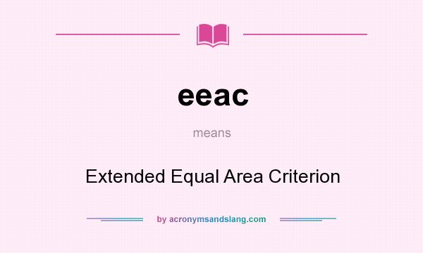 What does eeac mean? It stands for Extended Equal Area Criterion