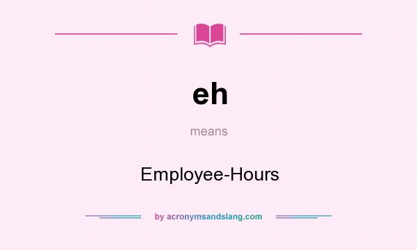 What does eh mean? It stands for Employee-Hours