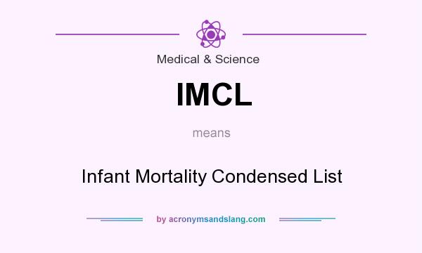 What does IMCL mean? It stands for Infant Mortality Condensed List