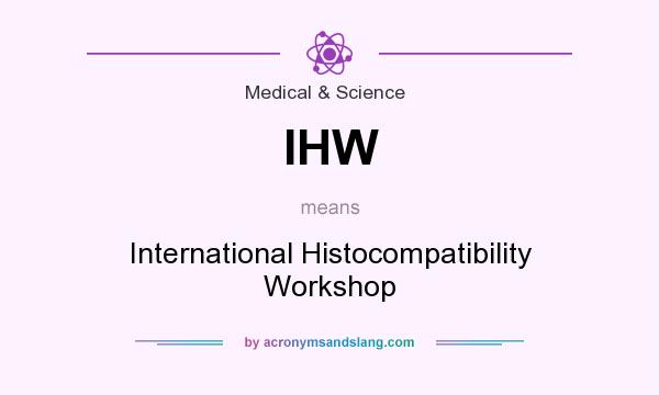 What does IHW mean? It stands for International Histocompatibility Workshop