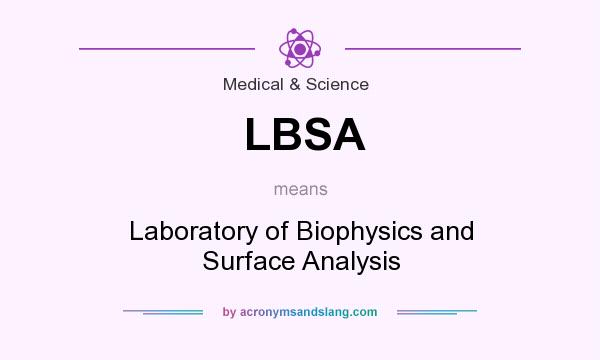What does LBSA mean? It stands for Laboratory of Biophysics and Surface Analysis