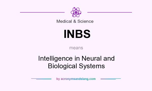 What does INBS mean? It stands for Intelligence in Neural and Biological Systems