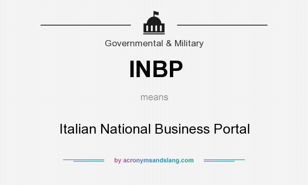 What does INBP mean? It stands for Italian National Business Portal