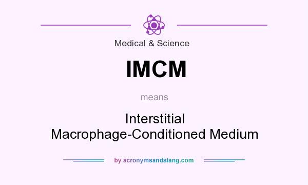 What does IMCM mean? It stands for Interstitial Macrophage-Conditioned Medium