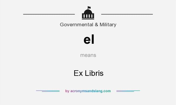 What does el mean? It stands for Ex Libris