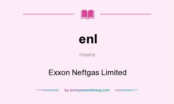 What does enl mean? It stands for Exxon Neftgas Limited