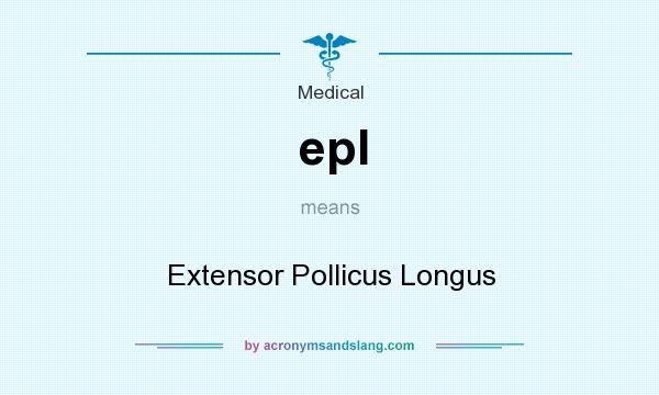 What does epl mean? It stands for Extensor Pollicus Longus