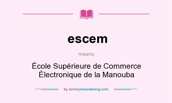 What does escem mean? It stands for École Supérieure de Commerce Électronique de la Manouba