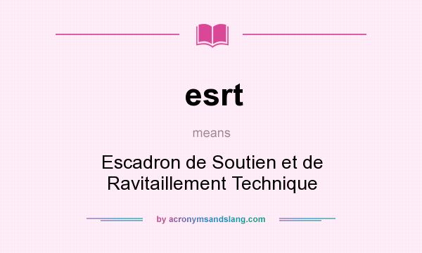 What does esrt mean? It stands for Escadron de Soutien et de Ravitaillement Technique