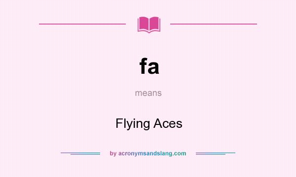 What does fa mean? It stands for Flying Aces