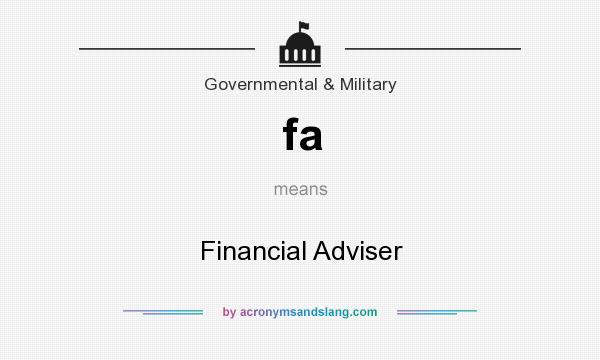 What does fa mean? It stands for Financial Adviser