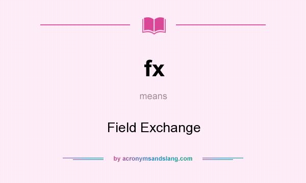 What does fx mean? It stands for Field Exchange