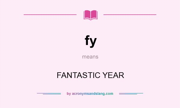 What does fy mean? It stands for FANTASTIC YEAR