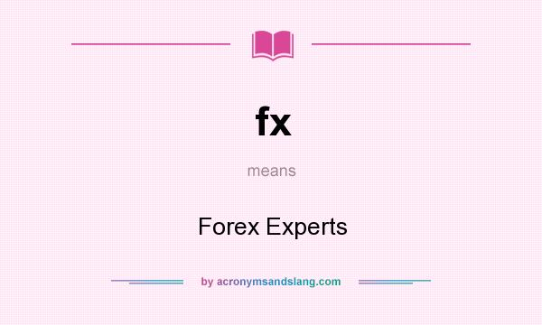 What does fx mean? It stands for Forex Experts