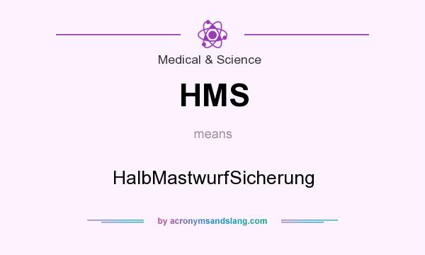 What does HMS mean? It stands for HalbMastwurfSicherung