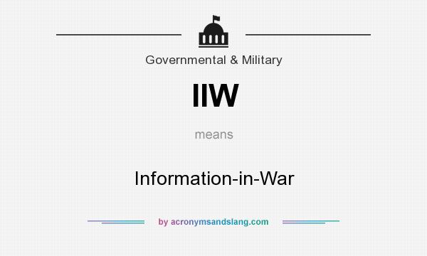 What does IIW mean? It stands for Information-in-War
