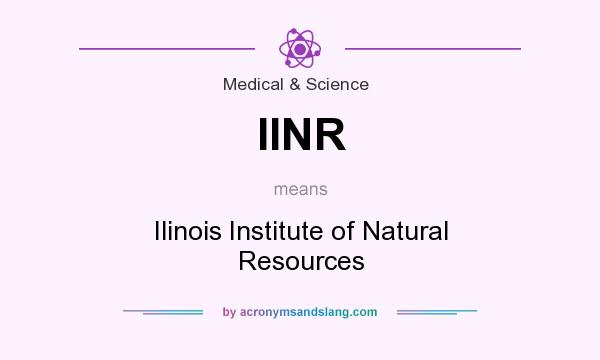 What does IINR mean? It stands for Ilinois Institute of Natural Resources