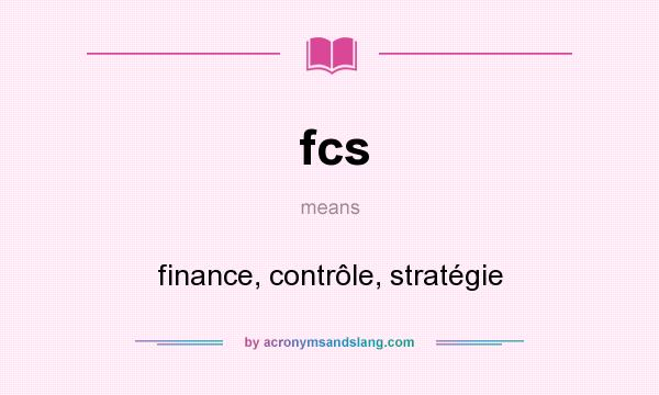What does fcs mean? It stands for finance, contrôle, stratégie