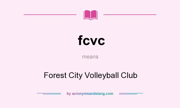 What does fcvc mean? It stands for Forest City Volleyball Club