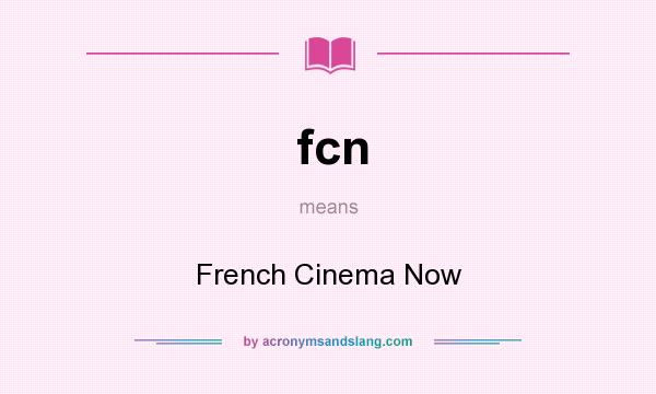 What does fcn mean? It stands for French Cinema Now