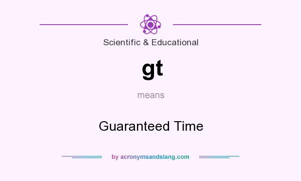 What does gt mean? It stands for Guaranteed Time
