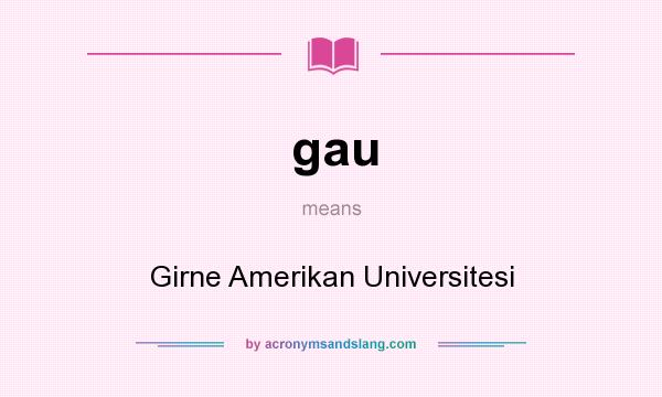 What does gau mean? It stands for Girne Amerikan Universitesi