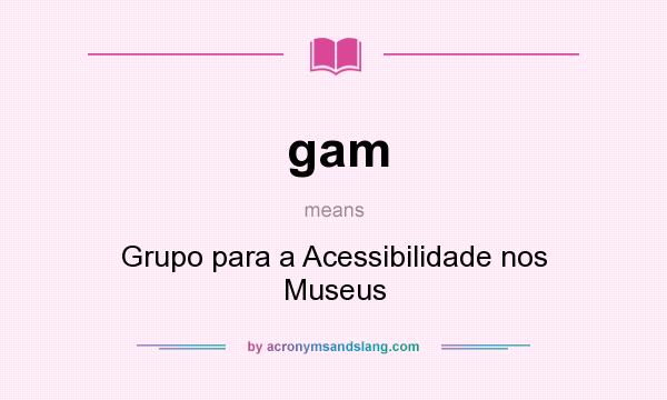 What does gam mean? It stands for Grupo para a Acessibilidade nos Museus