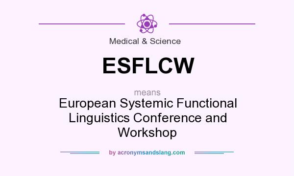 What does ESFLCW mean? It stands for European Systemic Functional Linguistics Conference and Workshop