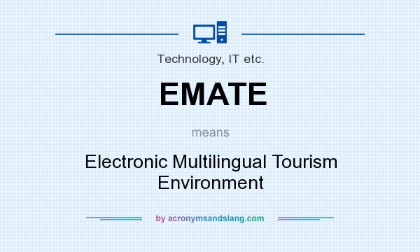 What does EMATE mean? It stands for Electronic Multilingual Tourism Environment