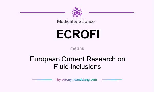 What does ECROFI mean? It stands for European Current Research on Fluid Inclusions