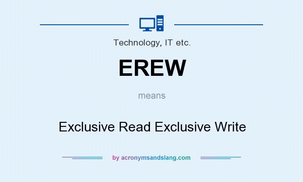 What does EREW mean? It stands for Exclusive Read Exclusive Write