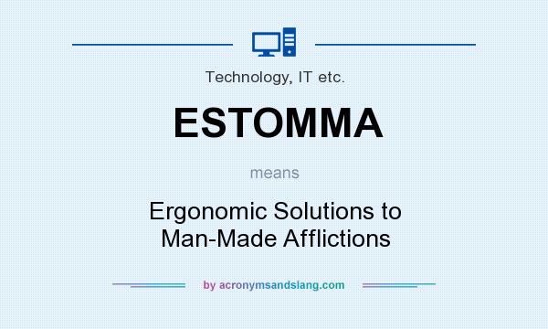 What does ESTOMMA mean? It stands for Ergonomic Solutions to Man-Made Afflictions