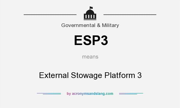 What does ESP3 mean? It stands for External Stowage Platform 3