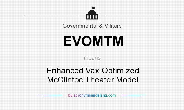 What does EVOMTM mean? It stands for Enhanced Vax-Optimized McClintoc Theater Model