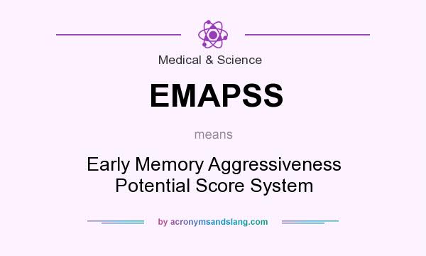 What does EMAPSS mean? It stands for Early Memory Aggressiveness Potential Score System