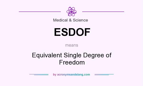 What does ESDOF mean? It stands for Equivalent Single Degree of Freedom
