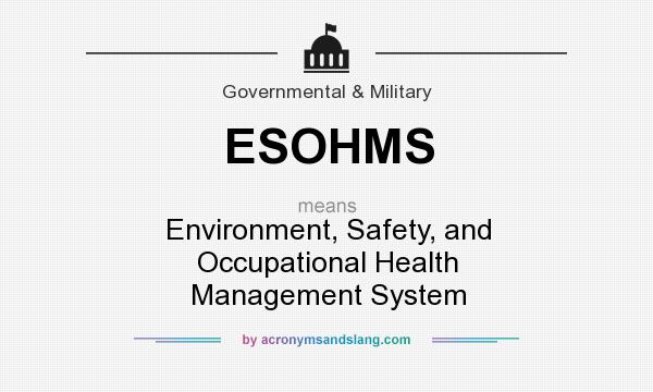 What does ESOHMS mean? It stands for Environment, Safety, and Occupational Health Management System