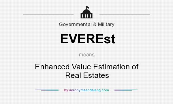 What does EVEREst mean? It stands for Enhanced Value Estimation of Real Estates