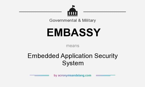 What does EMBASSY mean? It stands for Embedded Application Security System