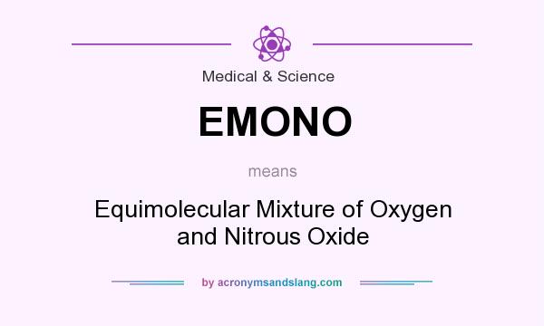 What does EMONO mean? It stands for Equimolecular Mixture of Oxygen and Nitrous Oxide