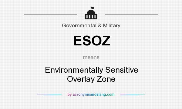 What does ESOZ mean? It stands for Environmentally Sensitive Overlay Zone