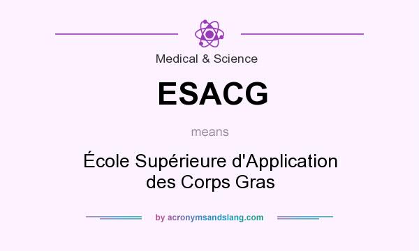 What does ESACG mean? It stands for École Supérieure d`Application des Corps Gras