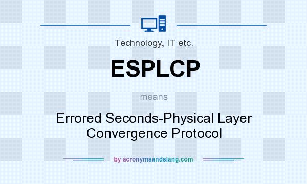 What does ESPLCP mean? It stands for Errored Seconds-Physical Layer Convergence Protocol