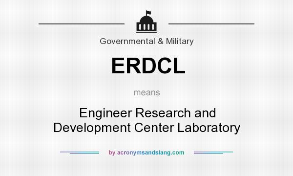 What does ERDCL mean? It stands for Engineer Research and Development Center Laboratory