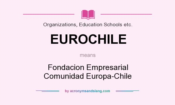 What does EUROCHILE mean? It stands for Fondacion Empresarial Comunidad Europa-Chile