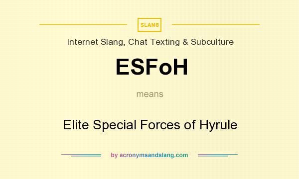 What does ESFoH mean? It stands for Elite Special Forces of Hyrule