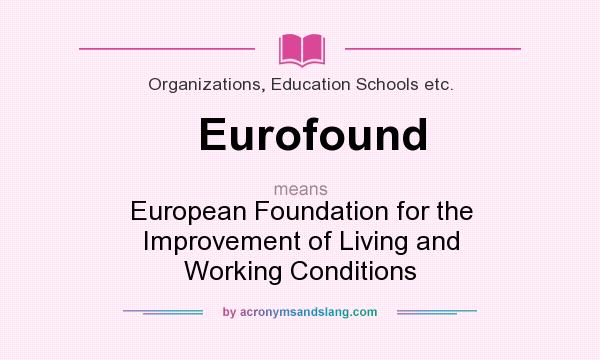 What does Eurofound mean? It stands for European Foundation for the Improvement of Living and Working Conditions